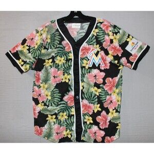 Miami Marlins Floral Jersey Mens Large Domican Republic Heritage Day SGA MLB New
